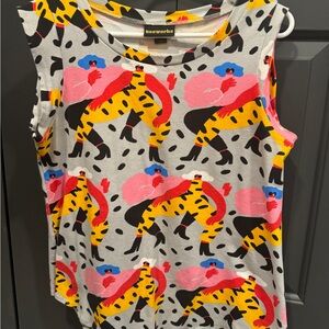 Nooworks Muscle Tee in Discontinued Dancing Ladies Print | Size Large